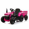 Ride On Tractor With Detachable Trailer, Kids Truck Car Toy 12v Christmas Gift