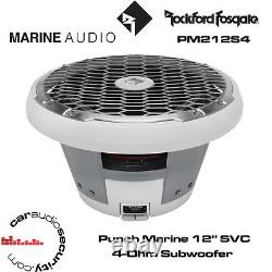 Rockford Fosgate PM212S4 Punch Marine 12 SVC 4-Ohm Subwoofer White