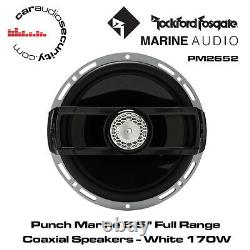 Rockford Fosgate PM2652 Punch Marine 6.5 Full Range Coaxial Speakers White