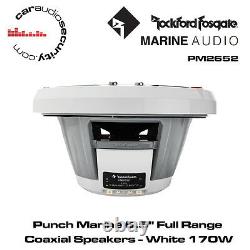 Rockford Fosgate PM2652 Punch Marine 6.5 Full Range Coaxial Speakers White