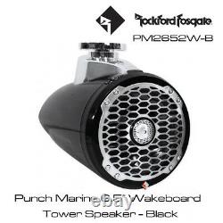 Rockford Fosgate PM2652W-B Punch Marine 6.5 Mini Wakeboard Tower Speaker