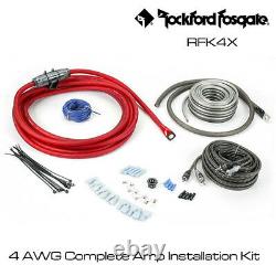 Rockford Fosgate RFK4X 4 AWG Complete Amp Installation Kit