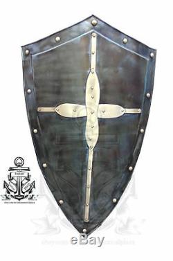 SCA LARP Knight Shield Metal Handcrafted Medieval Armour Shield Christmas Gift
