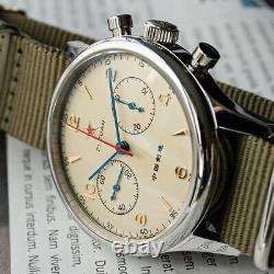 SEAGULL 1963 40mm GOLD SWANNECK Sapphire Mechanical Chronograph watch SU1963S40X