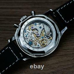 SUGESS SEAGULL 1963 BLACK DIAL Watch Sapphire Chronograph Mechanical Pliot