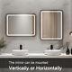 Smart Bathroom Mirror Led Light Makeup Illuminated Wall Touch Vanity Mirror