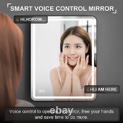 Smart Bathroom Mirror LED Light Makeup Illuminated Wall Touch Vanity Mirror