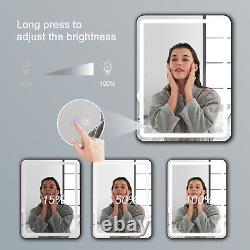 Smart Bathroom Mirror LED Light Makeup Illuminated Wall Touch Vanity Mirror