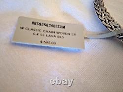 Sterling Silver Bracelet-JOHN HARDY-Classic Chain with Sapphires-NEW WITH TAGS