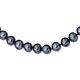 Sterling Silver Rhod-plated Black Pearl Necklace For Womens Christmas Gift