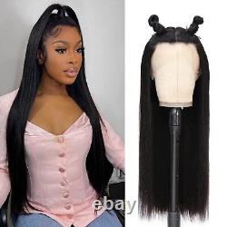 Straight Human Hair Wigs Christmas Gift Free Part HD Transparent Lace Front Wigs