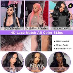 Straight Human Hair Wigs Christmas Gift HD Transparent Lace Wigs for Black Women