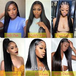 Straight Human Hair Wigs Christmas Gift HD Transparent Lace Wigs for Black Women
