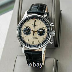 Sugess 40MM Race Panda Chronograph Mechanical Watch Seagull 1963 SUPANK005GN/SN