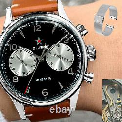 Sugess 40mm GOLD SWAN NECK White Panda Mechanical Watch SEAGULL 1963 SUPANK060SN
