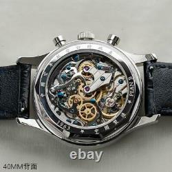Sugess 40mm Swan Neck Panda Chrono Mechanical Watch Seagull 1963 SUPANK006SN