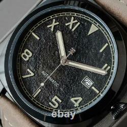 Sugess 43mm Gustav Becker California Dial TOUGH Mens PAM Mechanical Watch Black