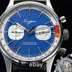 Sugess Chrono Premier SWAN NECK Blue Chrono Watch SEAGULL 1963 SUCHP006K