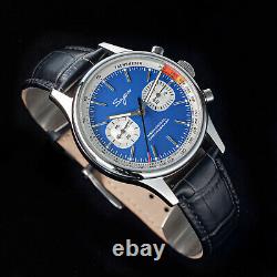 Sugess Chrono Premier SWAN NECK Blue Chrono Watch SEAGULL 1963 SUCHP006K