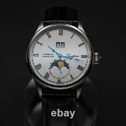 Sugess Enamel MoonPhase Master Automatic Mechanical Watch Seagull 1963 SU2528SS
