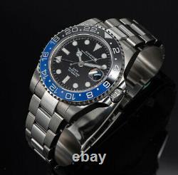 Sugess GMT DIVER'S Genuine Ceramic Bezel x 316L steel 200m Watch SG126710BLNR