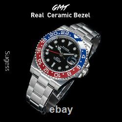 Sugess GMT DIVER'S Genuine Ceramic Bezel x 316L steel 200m Watch SU126710BLRO