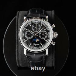 Sugess GOLD SWAN NECK MoonPhase Master Chronograph Watch Seagull 1963 SU1908BSBX