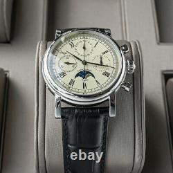 Sugess MoonPhase 29 1/2 Day Chronograph Mechanical Watch Seagull 1963 SUM199S