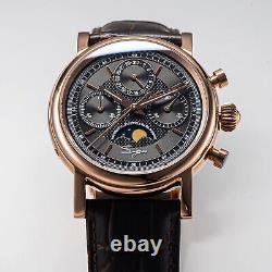 Sugess MoonPhase Master Chronograph Mechanical Mens Watch Seagull 1963 SU1908GZ