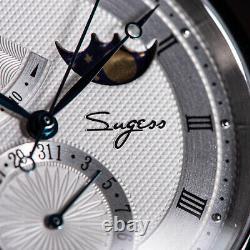 Sugess MoonPhase Master High Beat Mechanical Mens Watch Seagull 1963 SU2153SW