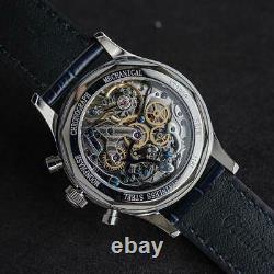 Sugess MoonPhase Master II Chronograph Mechanical Watch Seagull 1963 Black