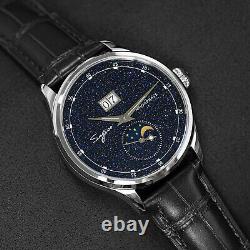 Sugess MoonPhase Master Star Dust DIAL Mechanical Watch Seagull 1963 SU2528STRB