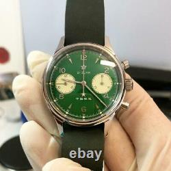 Sugess SEA-GULL 1963 Sapphire Green Dial Chrono Mechanical Mens Watch SU1962SG