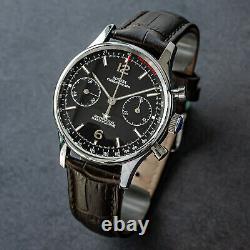 Sugess SWAN NECK Panda Chronograph Mechanical Mens Watch Seagull 1963 SUPAN009SN