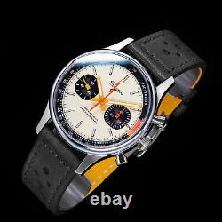Sugess SWAN NECK x Exhibition case back Chrono Mens Watch SEAGULL 1963 SUCHP005Y