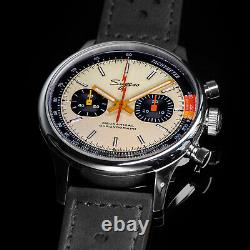 Sugess SWAN NECK x Exhibition case back Chrono Mens Watch SEAGULL 1963 SUCHP005Y