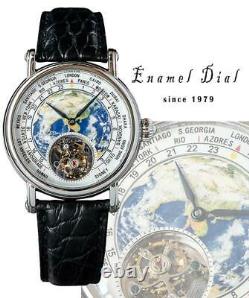 Sugess Tourbillon Master Enamel Earth Dial Seagull ST8000 Mechanical Mens Watch