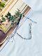 Swarovski Turquoise Tennis Black Crystals Bracelet & Earrings, Gift Set Silver
