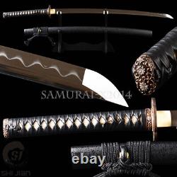 T10 Carbon Steel Japanese Samurai Sword Katana Clay Tempered Wonderful Xmas Gift