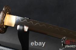 T10 Carbon Steel Japanese Samurai Sword Katana Clay Tempered Wonderful Xmas Gift
