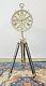 Thanksgiving World Time Clock With Black Chrome Tripod Stand Home Christmas Gift
