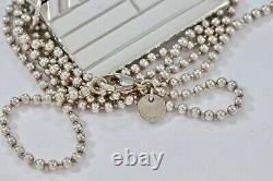 Tiffany & Co Hollywood Directors Cut Clap Board Black Enamel Beaded Necklace 34