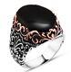 Turkish 925 Sterling Silver Special Black Onyx Stone Mens Mans Ring All Size Us