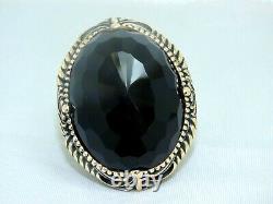 Turkish Handmade Jewelry 925 Sterling Silver Onyx Stone Men Ring Sz 12