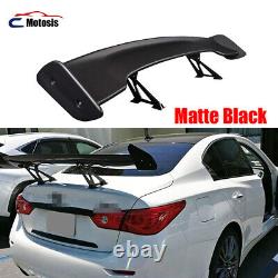Universal 57 Inch ABS Adjustable Matte Black Wide GT Style Trunk Spoiler Wing