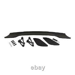 Universal 57 Inch ABS Adjustable Matte Black Wide GT Style Trunk Spoiler Wing
