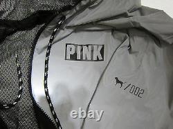 Victoria Secret Pink REFLECTIVE MESH LINED ANORAK COAT HOODIE BACKPACK SET XS S