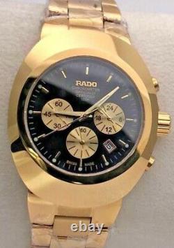 Vintage Rado Diastar Chronograph golden Black Dial Men's Watch Christmas Gift
