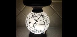WOW! Light-up Water Globe FLYING BATS PEDESTAL 3-Wick Candle Holder Stand spider