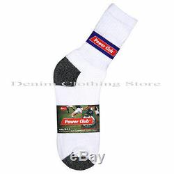 Wholesale Bulk Lots Men's White/Black Sports Casual Cotton Crew Socks Xmas Gift